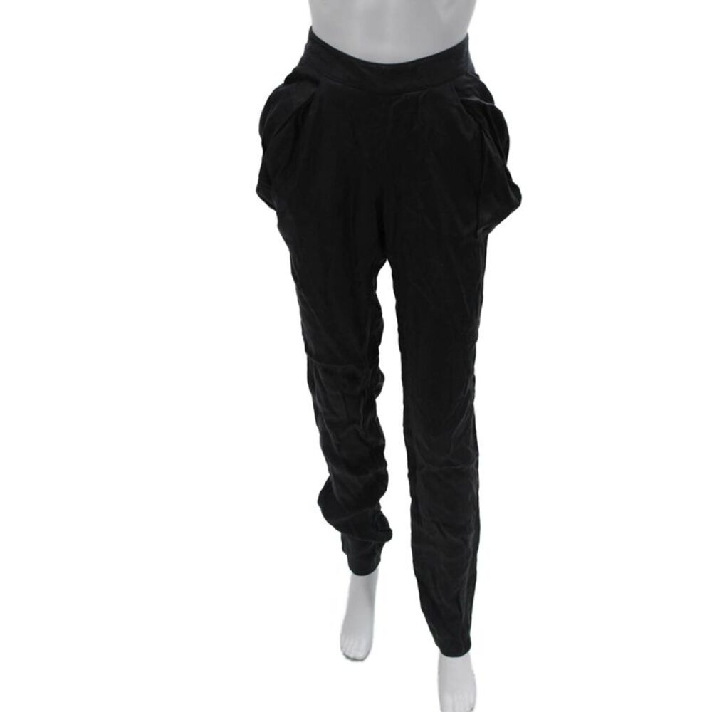 Kaelen Women Harem Pants Black Cupro Modal Inseam 36 Size 4